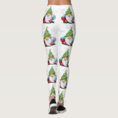 Leggings Gnome avec l'arbre de Noël Casquette et cadeau - A (Dos)