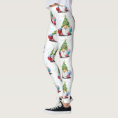 Leggings Gnome avec l'arbre de Noël Casquette et cadeau - A (Gauche)