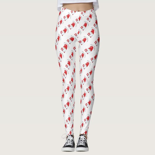 Leggings Gnomes de Noël (Devant)
