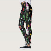 Leggings Gnomes de Noël : Festive Motif sans couture (Gauche)