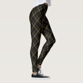 Leggings Gold and Black Elegant Plaid (Droite)