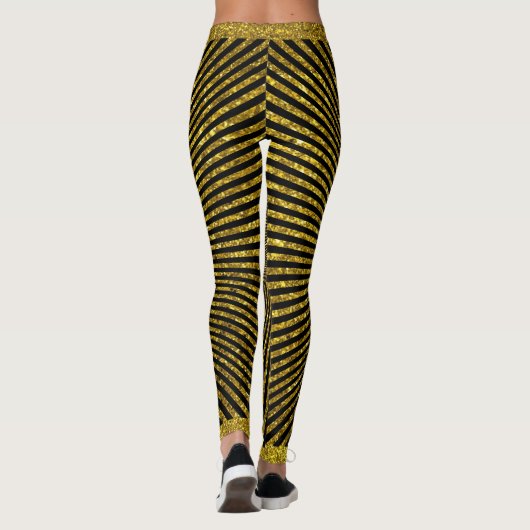 Leggings Gold Black tendance (Dos)