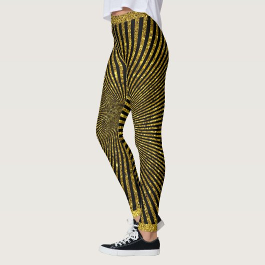 Leggings Gold Black tendance (Gauche)