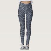 Leggings Gold Blue Fish Scale (Devant)