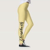Leggings Gold Chic Stylish Personnalisé Nom entraînement Sp (Droite)