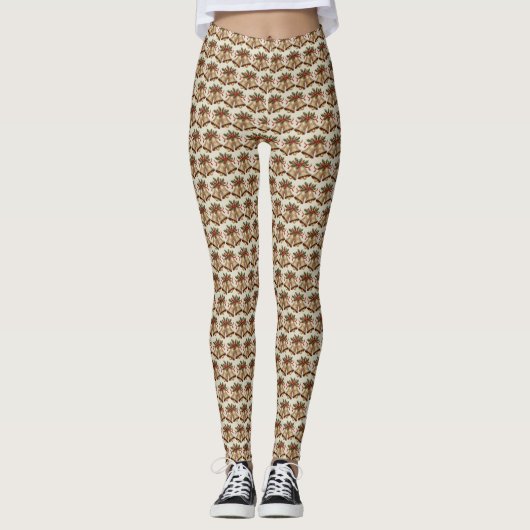 Leggings Gold Christmas Bells Leging de vacances (Devant)