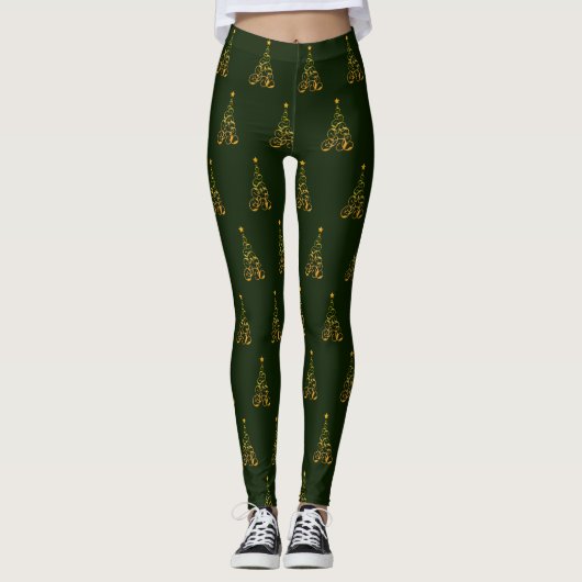 Leggings Gold Christmas Tree (Devant)