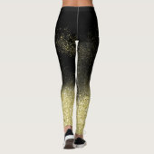 Leggings Gold Dust Parties scintillant Noir Noël Fun tendan (Dos)