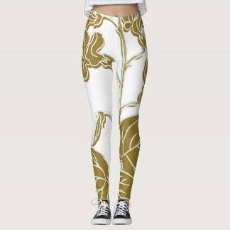 Leggings Gold Floral