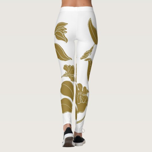 Leggings Gold Floral (Dos)