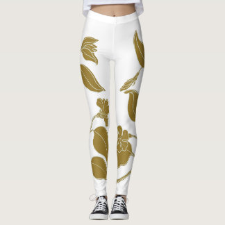 Leggings Gold Floral