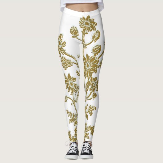 Leggings Gold Floral (Devant)