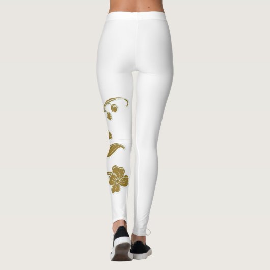 Leggings Gold Floral (Dos)