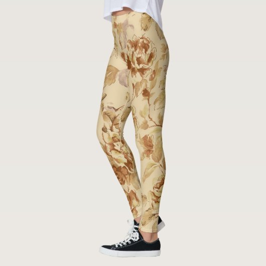 Leggings Gold Floral Populaire (Gauche)