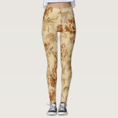 Leggings Gold Floral Populaire (Devant)