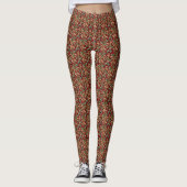 Leggings Gold Green Feuille Red Holiday Leging (Devant)