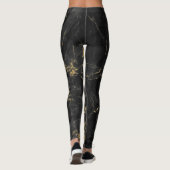 Leggings Gold Marbling Black Arrière - plan Texture (Dos)