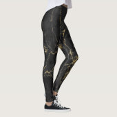 Leggings Gold Marbling Black Arrière - plan Texture (Droite)