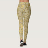 Leggings Gold Marbling : Grunge Texture Design (Dos)