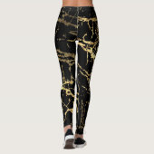 Leggings Gold Marbling Texture : Elément Design Luxe (Dos)