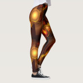 Leggings Gold Modern Boho Elegant Abstract Art Pattern #501 (Droite)