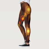 Leggings Gold Modern Boho Elegant Abstract Art Pattern #501 (Gauche)