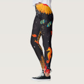 Leggings Gold Orange Tropical Summer Ocean Underwater (Gauche)