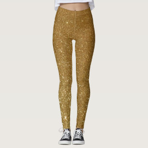 Leggings Gold Parties scintillant Bling Original