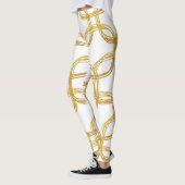Leggings Gold Scribble Circles Moderne Chic Choisir N'Impor (Gauche)
