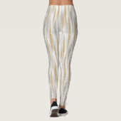 Leggings Gold Silver Chic Glam Glitzy Stripes (Dos)