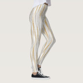 Leggings Gold Silver Chic Glam Glitzy Stripes (Droite)