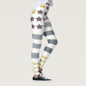 Leggings Gold Stars Silver Stripes (Droite)
