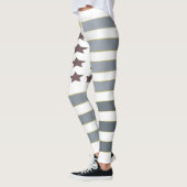 Leggings Gold Stars Silver Stripes (Gauche)