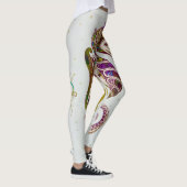 Leggings Gold Summer Rainbow Seahorse Parties scintillant (Droite)