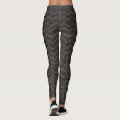 Leggings Gold Zig Zag Chevron Motif (Dos)