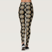 Leggings Golden Bitcoin Digital Cash Cryptomonnaie (Dos)