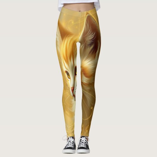 Leggings Golden cat (Devant)
