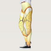 Leggings Golden Cracked Heart Art (Gauche)