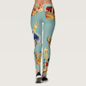 Leggings Golden Crown Baroque Mode Texture (Dos)