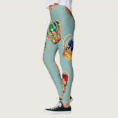 Leggings Golden Crown Baroque Mode Texture (Gauche)