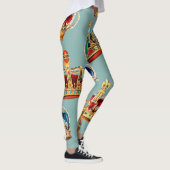 Leggings Golden Crown Baroque Mode Texture (Droite)