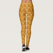 Leggings Golden Damask Floral Pattern (Dos)