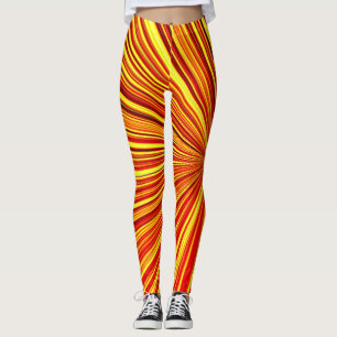 Leggings Golden Fire Works sur Dark Arrière - plan