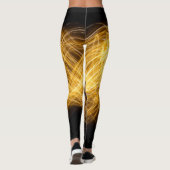 Leggings Golden Fire Works sur Dark Arrière - plan (Dos)
