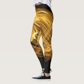 Leggings Golden Fire Works sur Dark Arrière - plan (Gauche)