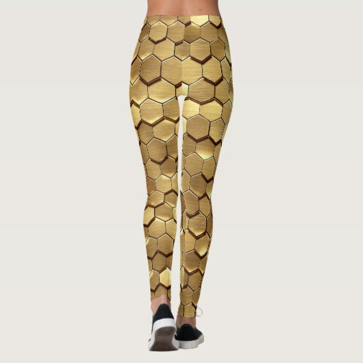 Leggings Golden Honeycomb 3D Render Texture (Dos)