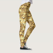 Leggings Golden Honeycomb 3D Render Texture (Droite)