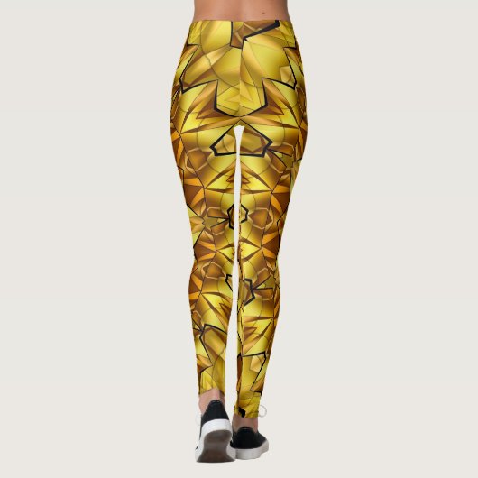 Leggings Golden Mandala Antique Abstract Design-63495 (Dos)