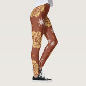 Leggings Golden Poinsettia & Snowflake (Droite)