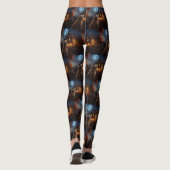 Leggings Golden Retriever Halloween effroi (Dos)
